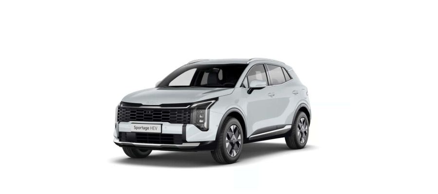 Renting Coches Kia Sportage1.6 T-GDi HEV 176kW Drive 4×2 Cassa White, Lunar Silver