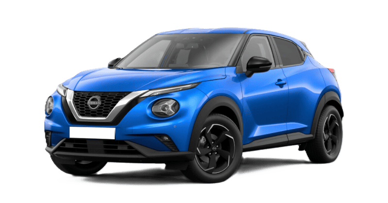 Renting Coches Nissan Juke-1.0 DIG-T Acenta Magnetic Blue, Sapporo White